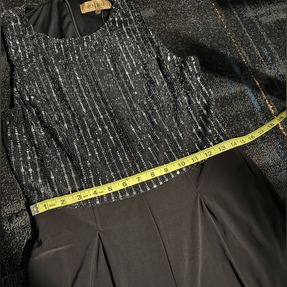 NWT Black and Silver Sleeveless Nipon Boutique Jumpsuit Women’s Size 6 - Picture 11 of 11